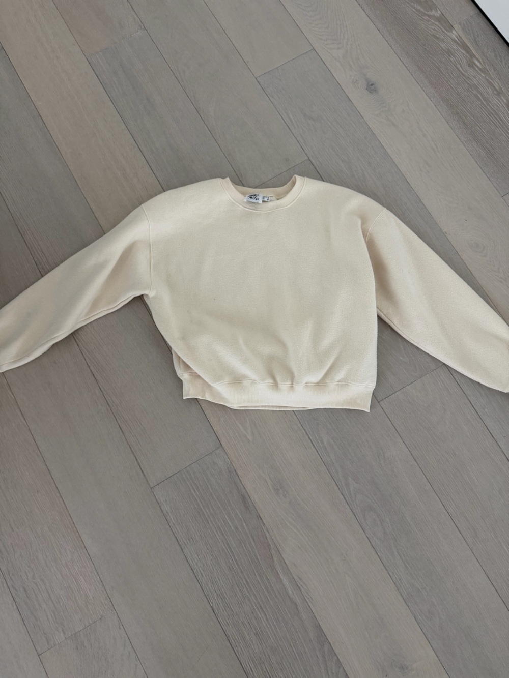 Princess Polly Cream Crewneck Sweater
